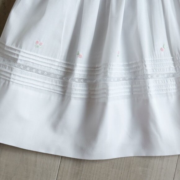 Reserved- White Heirloom Dress Floral Bullions Feltman Brothers Embroidery NWT - Picture 8 of 9